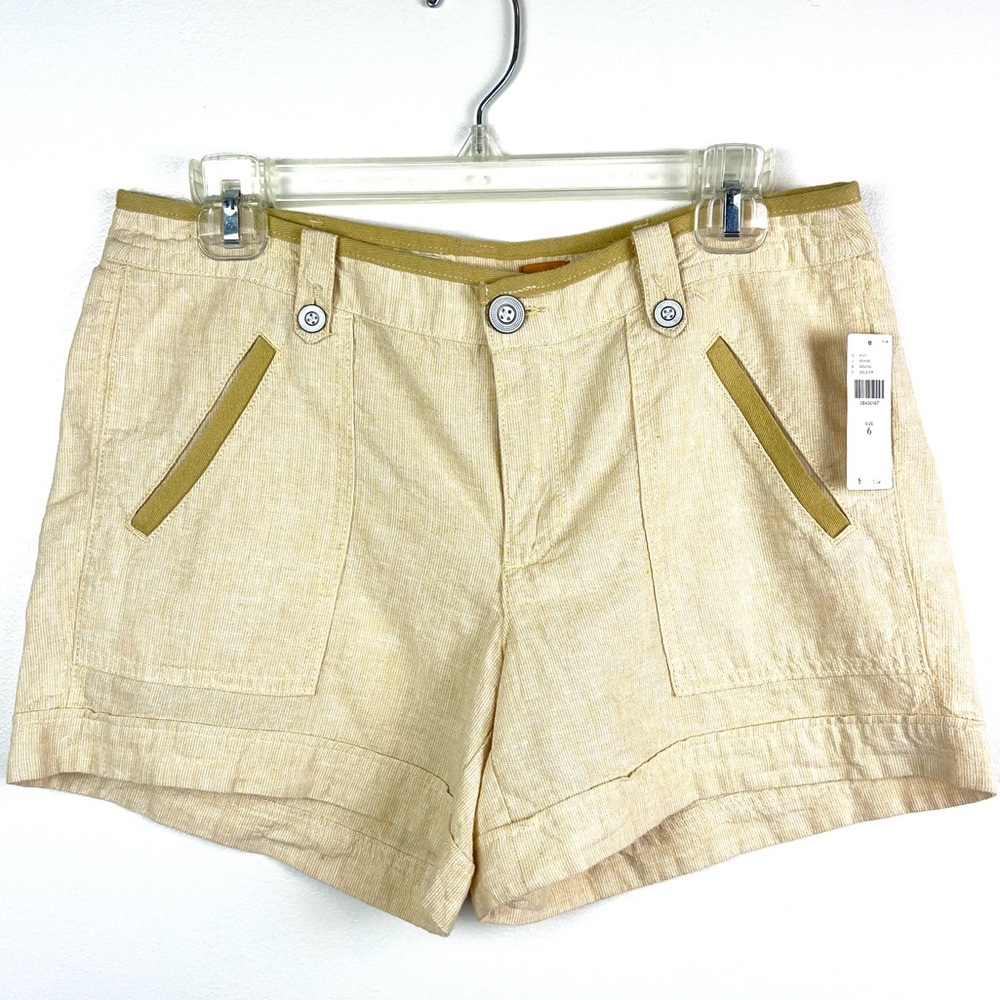 Anthropologie Pilcro And The Letterpress Yellow Linen Blend Shorts - Picture 3 of 16